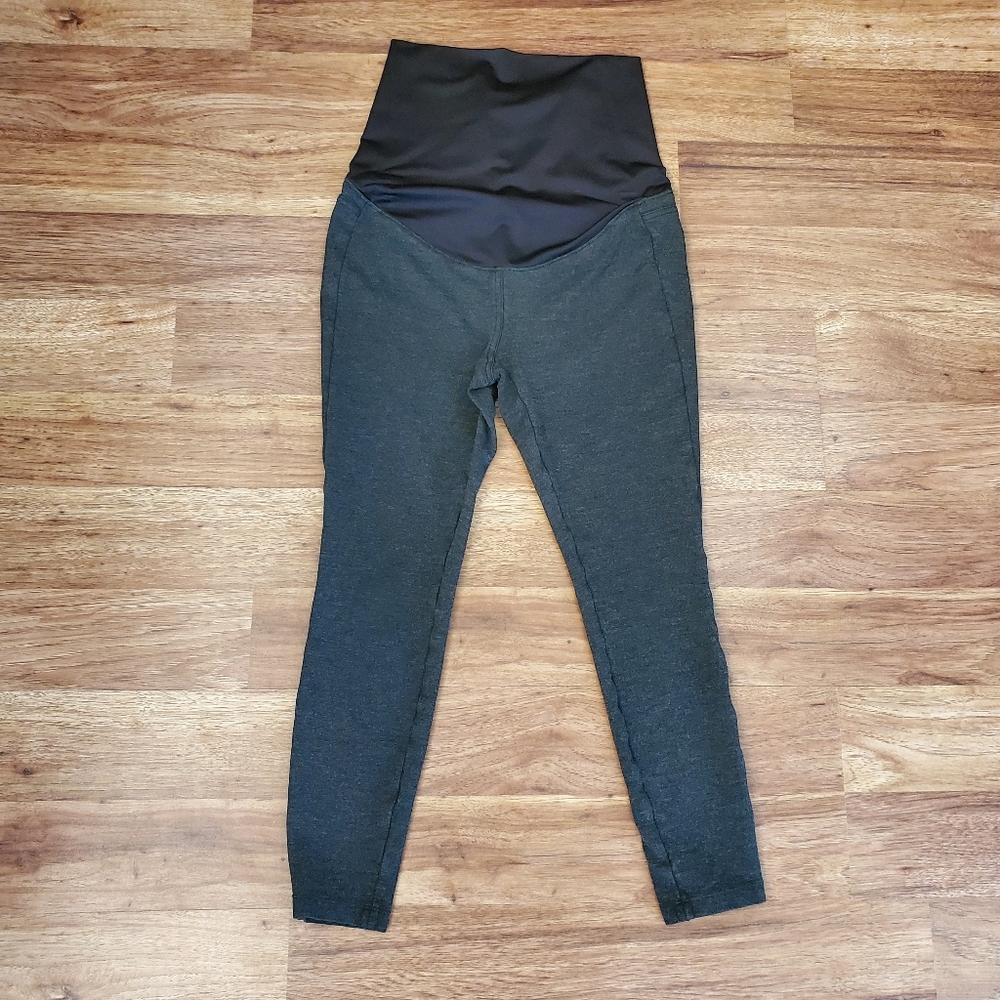 LOFT Maternity Leggings Size SPM Small Petite Dark Gray
